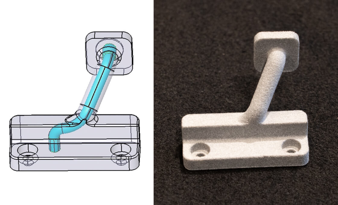 複雑な流路がある造形物の場合でも、ベテランスタッフの作業と遜色の無い後処理が可能